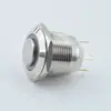 Botón Metálico Loniu de 19 mm de Cabeza Alta en Forma de Anillo con Luz Auto-Bloqueante de Restablecimiento Inicio de Potencia Botón Impermeable