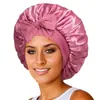 Gorro de Satén Imitación Seda con Correa Suave Ajustable, Gorro de Noche, Adecuado para Dormir, Gorro con Correa para Cabello Rizado