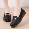 Novo Gorro de Primavera Transfronteiriço para Mulheres Couro Macio Sola Macia Sapatos de Mãe Slip-On Sapatos de Couro Pequenos Sapatos Casuais Baixos para Mulheres