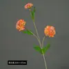 Flor artificial de cordyceps de un solo tallo con tres cabezas de color ámbar, adecuada para ramos de boda, decoración del hogar interior y exterior, y como accesorio de fotografía