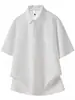 Ropa para Hombre Fengshe / Nuevo Polo de Verano 2026 para Hombre con Cuello Camisero de Solapa Manga Corta Delgado Marca de Moda Polo de Cinco Mangas