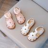 Nuevas Sandalias de Cuero para Niñas 2026 para Bebés de 1-2 Años, Zapatos para Bebé Cerrados de Suela Suave, Zapatos de Princesa de Verano para Bebés Anti-Patadas