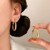 Moda Europea y Americana, Sencillos y Elegantes, Lujo Ligero, Pendientes Ovalados Geométricos Mate de Gama Alta, Pendientes de Diseño de Nicho y Versátil