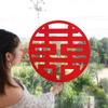 Pegatinas de palabras felices para bodas, decoración de habitaciones, pegatinas para puertas de vidrio, pegatinas para puertas de bodas, pegatinas rojas no tejidas, venta al por mayor