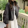 Tiro real Dongdaemun coreano estilo coreano de alta gama retro cuello alto chaqueta de trabajo otoño nuevo suelta casual top