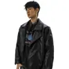 Jaqueta de Couro PU Estilo Retro Americano Nasa para Homens, Tamanho Grande, Caimento Solto, Marca da Moda, Jaqueta Biker Cool, Novo Modelo 2026
