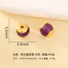 Plata 925 Chapada en Oro Cera de Abeja Ámbar Amatista Amarilla Birmana Ágata Verde Cuentas Espaciadoras Cuentas de la Fortuna Pulsera DIY Accesorios de Joyería