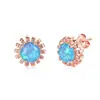 Pendientes Europeos y Americanos de Diseño de Nicho Transfronterizo Oro Rosa Aobao Girasol Simples Elegantes Versátiles Frescos para Mujer