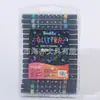 Plumón Marcador Brillante de Dos Colores con Punta Suave, Marcador que se Ilumina, Pluma Resaltadora Luminosa de Colores, Gel para Pintar, Colorear Diario DIY