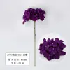 Flor de hortensia artificial de seda de un solo color para decoración de bodas, material de fondo y paisajismo de paredes florales