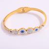 Pulseira de aço titânio Olho do Diabo pulseira de aço inoxidável meninas de alta qualidade moda europeia e americana banhada a ouro pulseira que não desbota