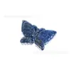 5cm Mariposa Cristal Natural Tallado Piedra Semipreciosa Pulsera Mariposa Colgante Accesorios Joyería DIY Venta al por mayor