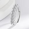 Anillo de Lujo Ligero Versátil Imitación Moissanita para Mujer, Accesorio de Moda 925, Anillo de Banda Recta, Anillo de Diamante Personalizado, En Stock de Fábrica