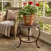 Suporte de Flores Moderno Simples Retrô de Ferro Fundido Artesanal Prateleira Ornamento Personalidade Criativa Decorações de Pátio de Villa Varanda