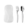 Cuchara y tenedor de acero inoxidable 316 para uso doméstico, cubiertos lindos para comer para bebés, cuchara y tenedor para niños con mango corto, se pueden grabar con láser con logotipo