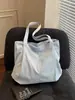 Bolsa Feminina de Ombro Único 2026 Nova Verão Grande Capacidade Bolsa de Lona Estilo Coreano Estilo Preguiçoso Bolsa Tote para Trabalho e Dia a Dia