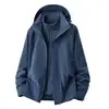 Chaqueta tres en uno personalizable con logo para hombre y mujer, capucha desmontable, forro polar, corte holgado