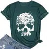 Camisetas de Calaveras para Mujer Esqueleto Divertido Gráfico Gótico Casual