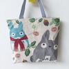 Estilo étnico lona saco grande de lado único jacquard bordado elefante bolsa bolsa de ombro versátil animal padrão bolsa das mulheres