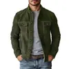Amazon Aliexpress Dropshipping Transfronterizo Nueva Chaqueta Casual para Hombre Estilo Europeo y Americano Nueva Chaqueta de Ante Sintético