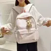 Mochila Nueva con Letra Bordada para Estudiantes de Secundaria y Preparatoria, Tendencia de Campus, Sencilla Casual, Gran Capacidad, Bolsa Escolar para Clases