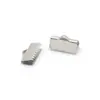 Nova Fivela de Clipe de Aço Inoxidável com Dentes para Cordão de Couro Tira Trançada Acessórios de Joias DIY Pulseira