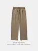 Pantalones Casuales de Sarga de Algodón de Pierna Recta Marca de Moda Nueva Primavera y Verano Pantalones con Bordado de Letras Estilo Americano Sueltos con Caída Pantalones Largos
