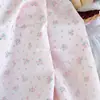 100% algodão, tecido com estampa digital 40 contagens, estampa floral rosa estilo coreano, roupas da moda para mulheres e crianças, acessórios delicados para cabelo e bolsas