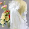 Accesorios para el Cabello Lolita, Velos, Pasador de Flor de Rosa, Pinza con Borde de Encaje, Pasador Gótico Oscuro Hecho a Mano Lolita