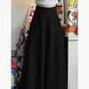 Falda de paraguas plisada de cintura alta vintage, estilo chino nuevo, verano, adelgazante, estilo suave, falda larga drapeada, estilo simple, para llevar