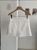 Falda Midi de Línea A con Abertura de Cintura Alta Kekezoon para Mujer 2026 Nuevo Estilo de Verano Petite Anti-Exposición Falda Corta 8213
