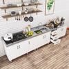 Aço Inoxidável Gabinete de Cozinha Gabinete de Parede Integrado Armário para Aluguel de Casa Armário de Armazenamento Gabinete de Fogão Gabinete Integrado Personalização