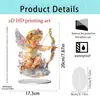 Suporte Decorativo de Anjo Cupido para Novo Produto Transfronteiriço Ornamento Decorativo de Acrílico 2D Decoração de Mesa de Casa Entrada Presente