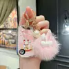 Chaveiro de Gato Coelho Bola de Pelúcia Sino Carro Pingente Fofo Novo Estilo Boneca Brinquedo Acessório de Bolsa para Mulheres