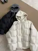 Chamarra acolchada con capucha tejida, abrigo de algodón versátil para mujer, estilo coreano, nuevo diseño 2026, corte holgado, talla grande