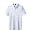 Camiseta BT de solapa para hombre de verano casual de negocios alta elasticidad sin costuras seda de hielo fina de manga corta polo entrega de una sola pieza