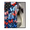 Funda para Teléfono Móvil Adecuada para Samsung S26Ultra A90 Bandera Mariposa S24 Vidrio Templado A16 Funda Protectora Negra A07