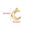 Colgante de Luna Creciente Acero Inoxidable Accesorios para Joyería DIY Colgante Dorado que Conserva el Color Collar Pulsera Colgante Accesorios Personalizados