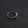 Anillo de lazo chapado en oro de lujo ligero, estilo de moda japonés y coreano transfronterizo, anillo de diseño de nicho para el dedo índice de mujer