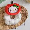 Lindo pasador de pelo de peluche de Manzana Kitty con Lazo Dulce, Accesorio de Cabello de Dibujos Animados Versátil para Niñas