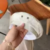 Boina japonesa ins de algodón lavado para mujer, vintage, con hebilla de cobre, desgastada, a la moda, combinable con todo, hace que la cara se vea pequeña, con bolsillo, sombrero de pintor