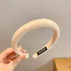 Diadema de Color Café de Alta Corona para Otoño e Invierno para Mujeres, Diadema Retro Francesa, Pinza Antideslizante para Lavarse la Cara, Nuevo Accesorio de Cabello de Moda