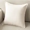 Funda de Cojín para Sofá de Lino de Color Sólido para Sala de Estar, Soporte Lumbar, Cabecero, Funda de Cojín Grande para Respaldo Sin Relleno
