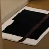 Alfombra de Terciopelo Absorbente Antideslizante Blanco y Negro Transfronteriza Felpudo para Entrada de Baño Felpudo para Piso de Baño Felpudo Tufted de Comercio Exterior