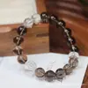 Pulseira de Cristal de Chá Natural com Pulseira de Cristal Branco para Atrair Riqueza e Boa Sorte Pulseira de Moda de Nicho