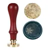 Sello de cera para Navidad, cabeza de sello de una pieza de madera de haya roja con diseño de muñeco de nieve y copo de nieve, juego al por mayor, mango de madera