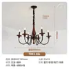 Candelabro de restaurante retro americano, lámpara de sala de estar tipo vela toscana, candelabro de madera estilo campo francés para dormitorio, hierro