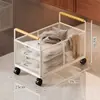 Cesta de Ropa Sucia para Uso Doméstico, Colocada Junto a la Lavadora, Estante de Almacenamiento para Ropa y Pantalones, Gran Capacidad, Cesta de Lavandería Móvil para Baño