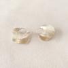Pendientes Retro Franceses Irregulares de Disco Texturizados Cepillados Chapados en Cobre Oro Real Distintivos de Moda Lujo Ligero Pendientes de Nicho para Mujer