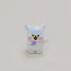 Piezas de Accesorios DIY de Color Sólido para Animales Pequeños, Colgante Hecho a Mano de Perro con Dibujo Lineal de Dibujos Animados, Adorno de Escritorio 3D